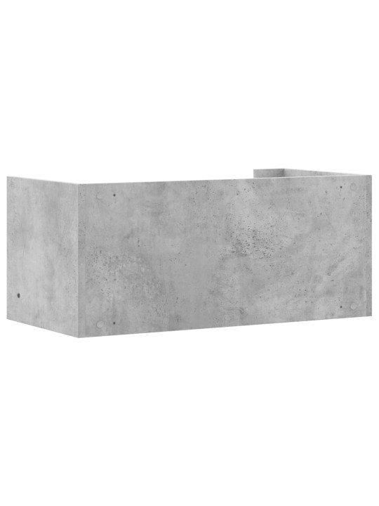Nástěnná police betonově šedá 70,5x35x30,5 cm kompozitní dřevo