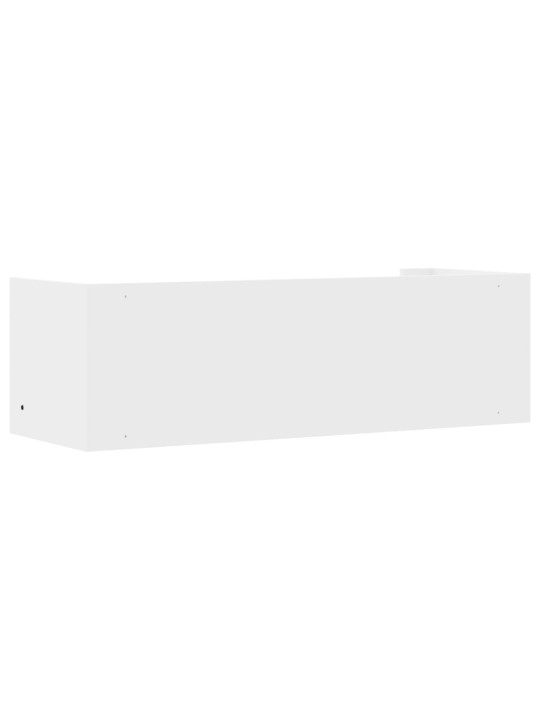 Nástěnná police bílá 100 x 35 x 30,5 cm dřevotříska