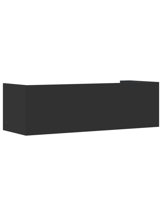 Nástěnná police černá 100 x 35 x 30,5 cm dřevotříska