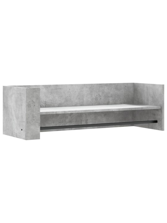 Nástěnná police betonově šedá 100 x 35 x 30,5 cm dřevotříska