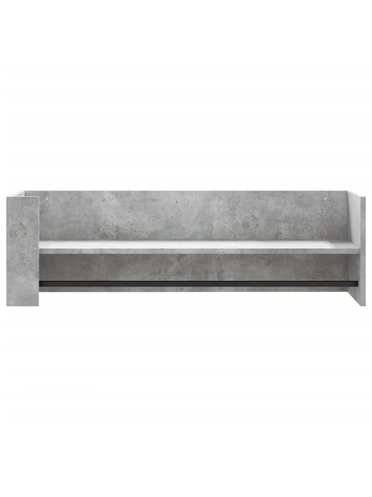 Nástěnná police betonově šedá 100 x 35 x 30,5 cm dřevotříska