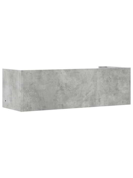 Nástěnná police betonově šedá 100 x 35 x 30,5 cm dřevotříska