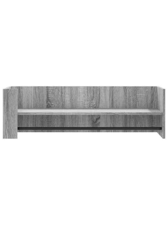 Nástěnná police šedá sonoma 100 x 35 x 30,5 cm kompozitní dřevo
