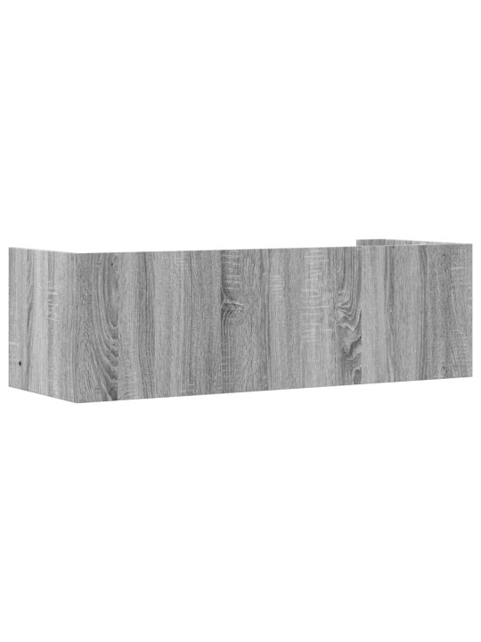 Nástěnná police šedá sonoma 100 x 35 x 30,5 cm kompozitní dřevo