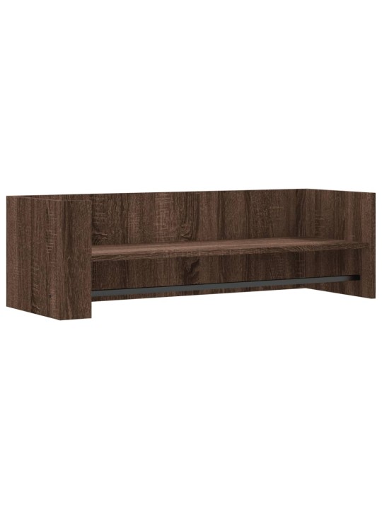 Nástěnná police hnědý dub 100 x 35 x 30,5 cm kompozitní dřevo