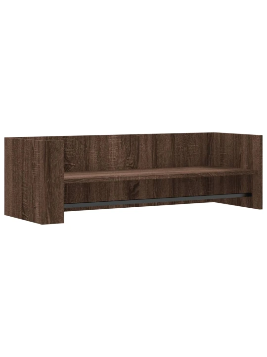 Nástěnná police hnědý dub 100 x 35 x 30,5 cm kompozitní dřevo