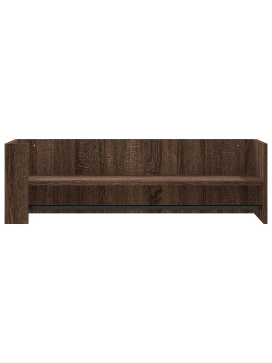 Nástěnná police hnědý dub 100 x 35 x 30,5 cm kompozitní dřevo