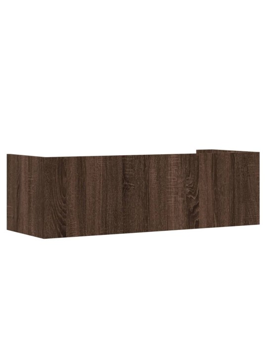 Nástěnná police hnědý dub 100 x 35 x 30,5 cm kompozitní dřevo