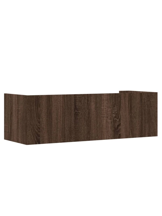 Nástěnná police hnědý dub 100 x 35 x 30,5 cm kompozitní dřevo