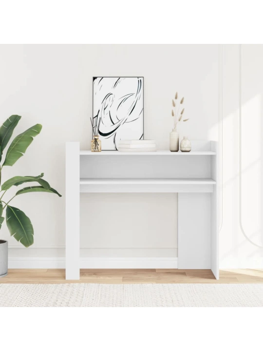 Konzolový stolek bílý 100 x 35 x 90 cm kompozitní dřevo