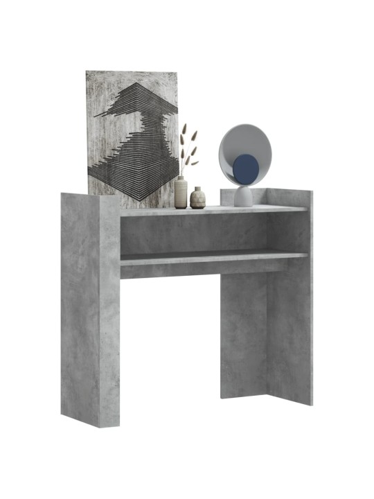 Konzolový stolek betonově šedý 100 x 35 x 90 cm dřevotříska