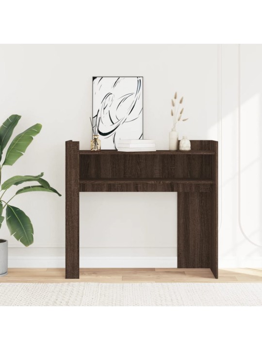 Konzolový stolek hnědý dub 100 x 35 x 90 cm kompozitní dřevo