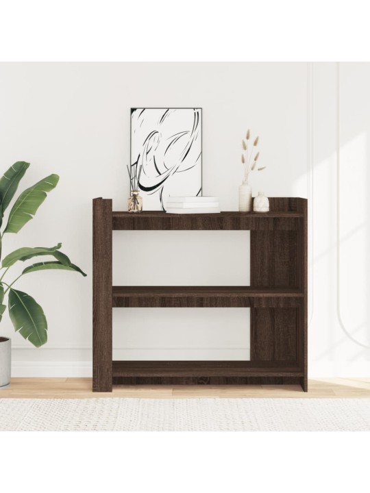Konzolový stolek hnědý dub 100 x 35 x 90 cm kompozitní dřevo
