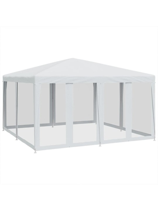 Party stan s 8 síťovanými bočnicemi bílý 4 x 4 m HDPE