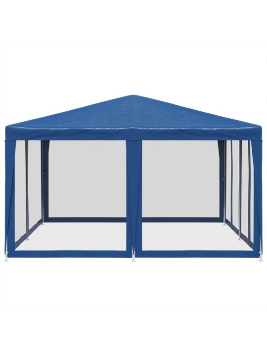 Party stan s 8 síťovanými bočnicemi modrý 4 x 4 m HDPE