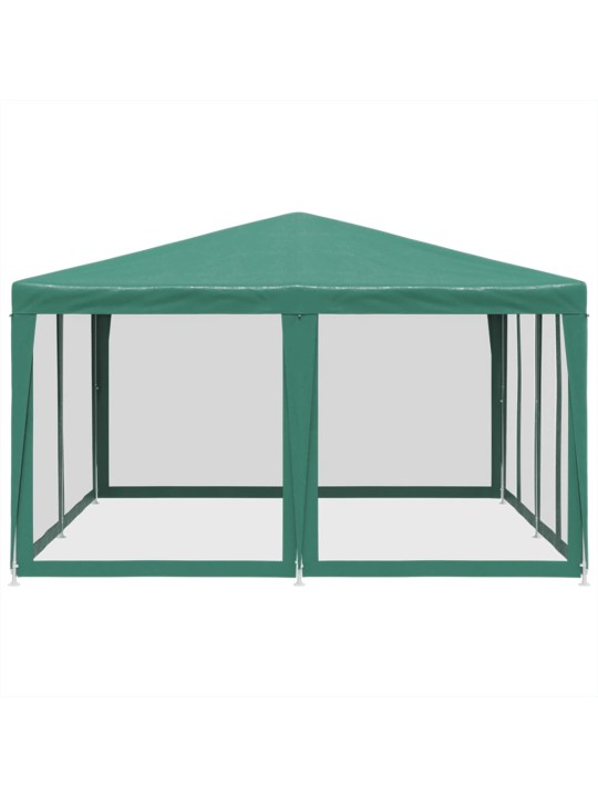 Party stan s 8 síťovanými bočnicemi zelený 4 x 4 m HDPE