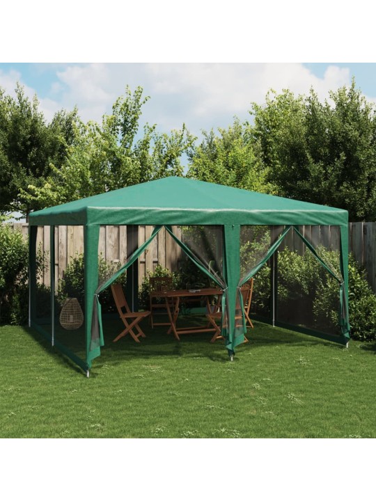 Party stan s 8 síťovanými bočnicemi zelený 4 x 4 m HDPE