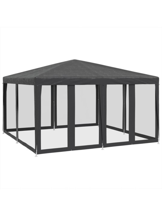 Party stan s 8 síťovanými bočnicemi antracitový 4 x 4 m HDPE