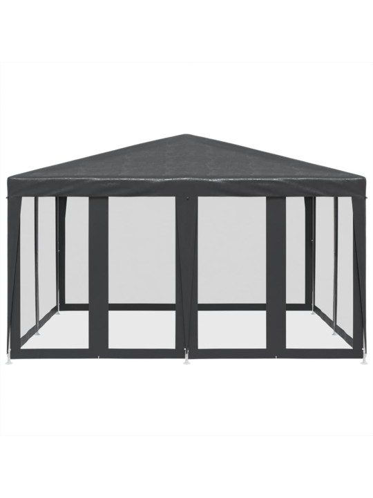 Party stan s 8 síťovanými bočnicemi antracitový 4 x 4 m HDPE