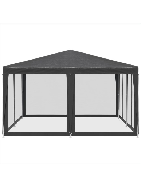 Party stan s 8 síťovanými bočnicemi antracitový 4 x 4 m HDPE
