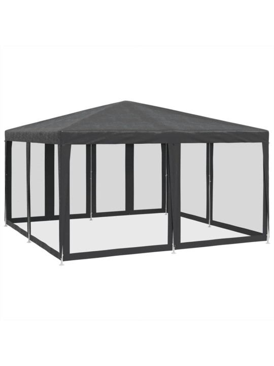 Party stan s 8 síťovanými bočnicemi antracitový 4 x 4 m HDPE