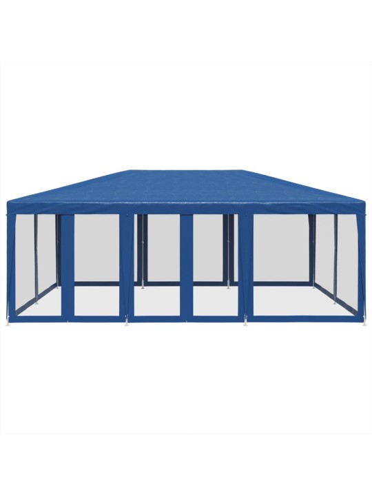 Party stan s 12 síťovanými bočnicemi modrý 6 x 4 m HDPE