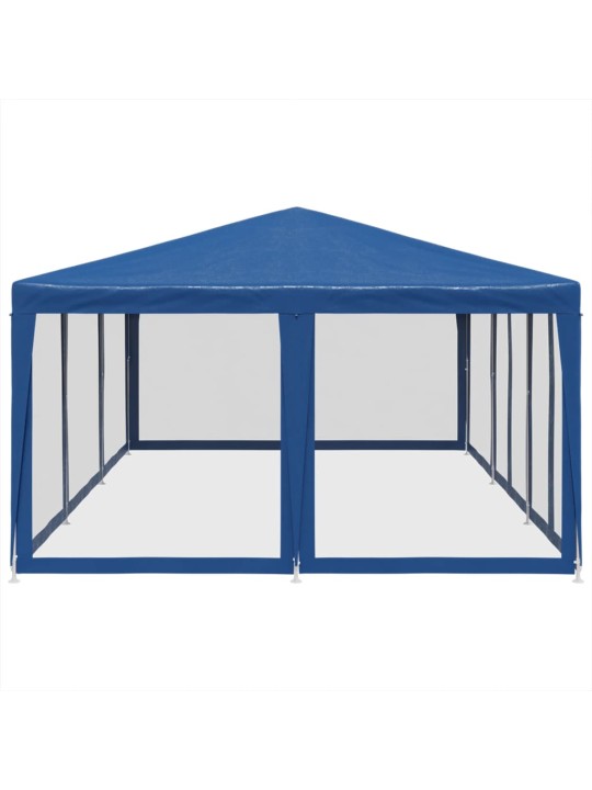 Party stan s 12 síťovanými bočnicemi modrý 6 x 4 m HDPE