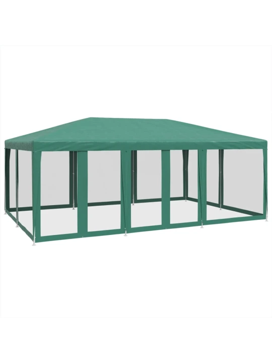 Party stan s 10 síťovanými bočnicemi zelený 6 x 4 m HDPE