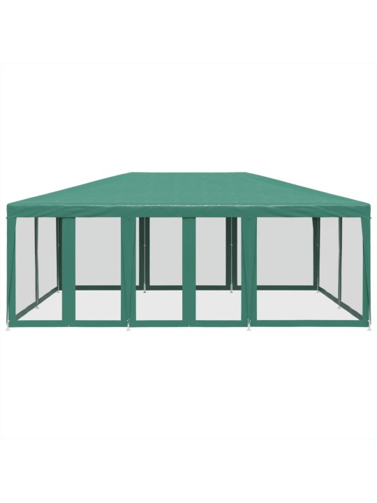 Party stan s 10 síťovanými bočnicemi zelený 6 x 4 m HDPE