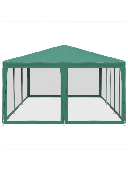 Party stan s 10 síťovanými bočnicemi zelený 6 x 4 m HDPE