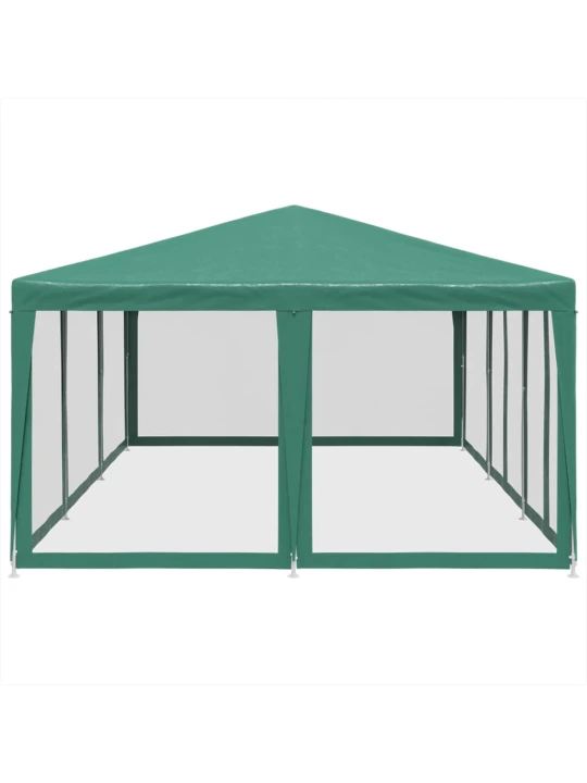 Party stan s 10 síťovanými bočnicemi zelený 6 x 4 m HDPE