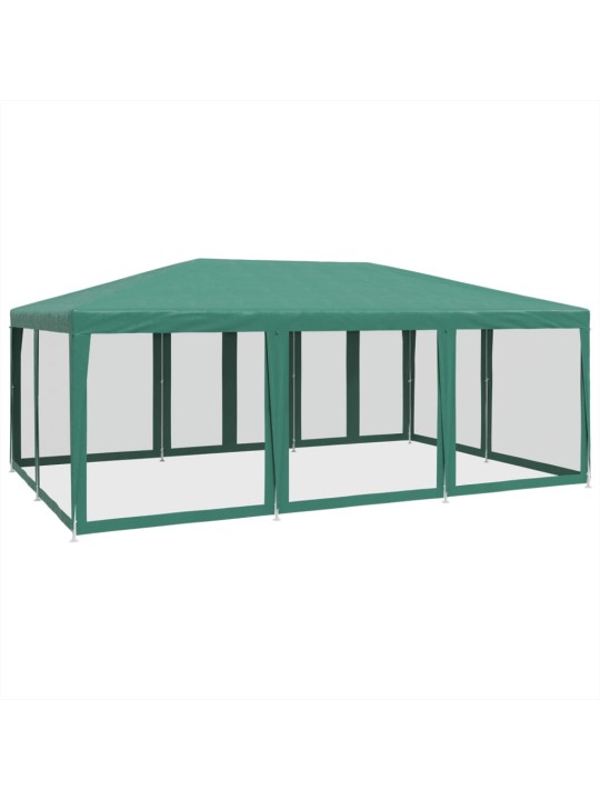 Party stan s 10 síťovanými bočnicemi zelený 6 x 4 m HDPE