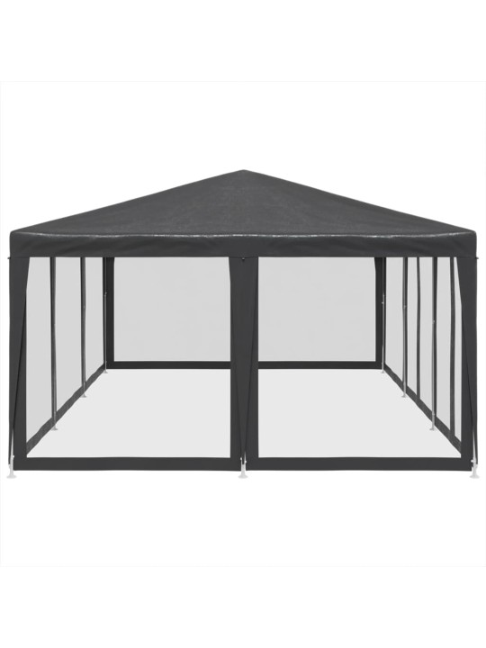 Party stan s 10 síťovanými bočnicemi antracitový 6 x 4 m HDPE