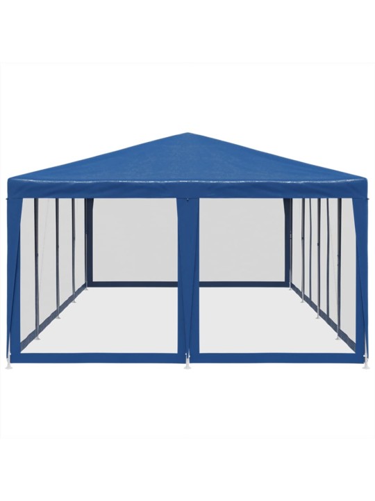 Party stan s 12 síťovanými bočnicemi modrý 8 x 4 m HDPE