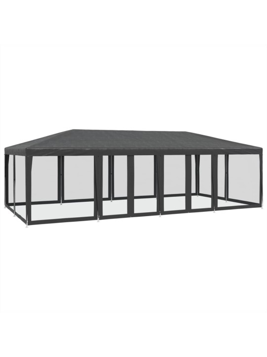 Party stan s 12 síťovanými bočnicemi antracitový 8 x 4 m HDPE