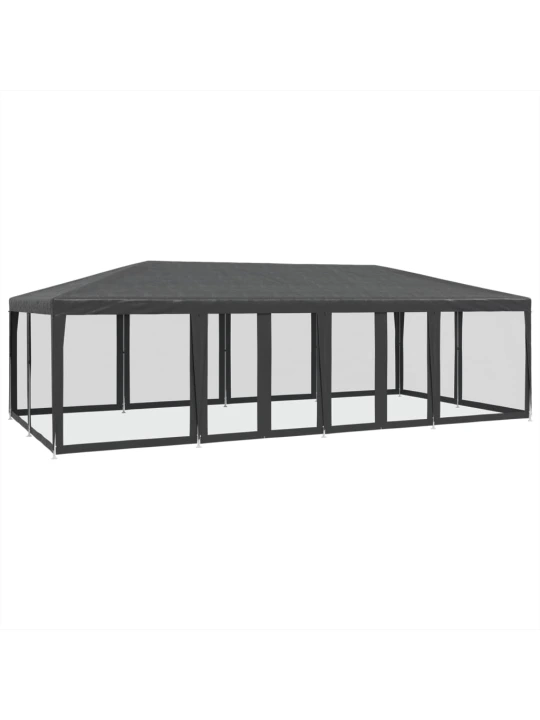 Party stan s 12 síťovanými bočnicemi antracitový 8 x 4 m HDPE