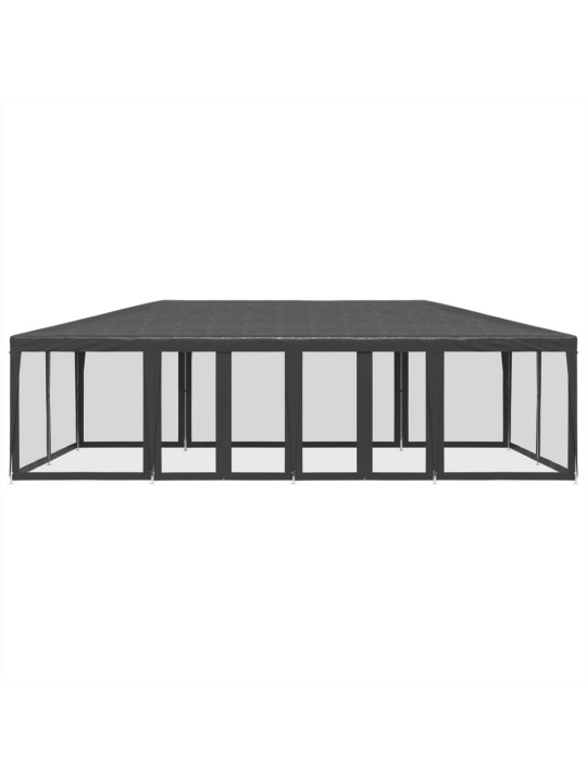 Party stan s 12 síťovanými bočnicemi antracitový 8 x 4 m HDPE