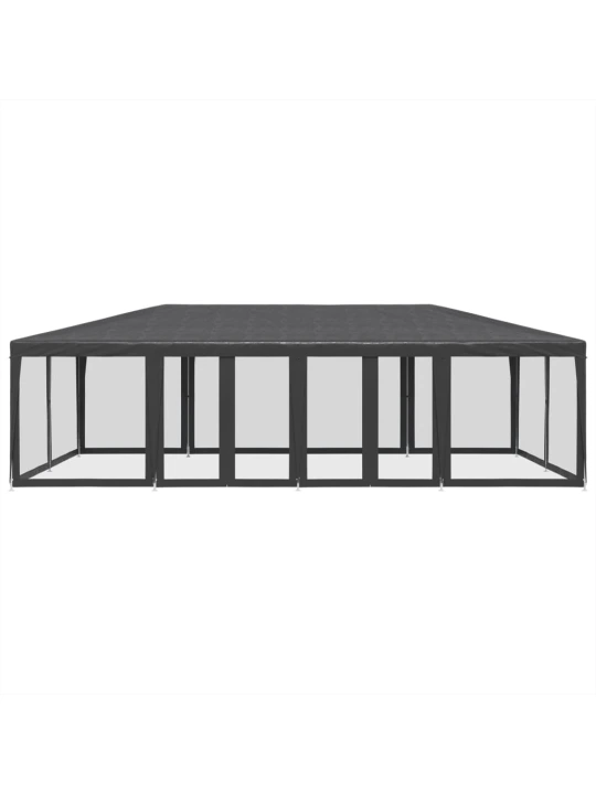 Party stan s 12 síťovanými bočnicemi antracitový 8 x 4 m HDPE