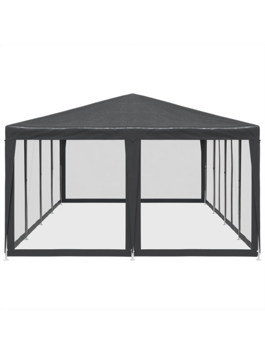 Party stan s 12 síťovanými bočnicemi antracitový 8 x 4 m HDPE