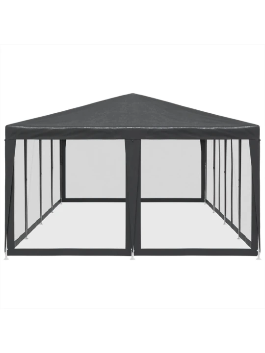 Party stan s 12 síťovanými bočnicemi antracitový 8 x 4 m HDPE