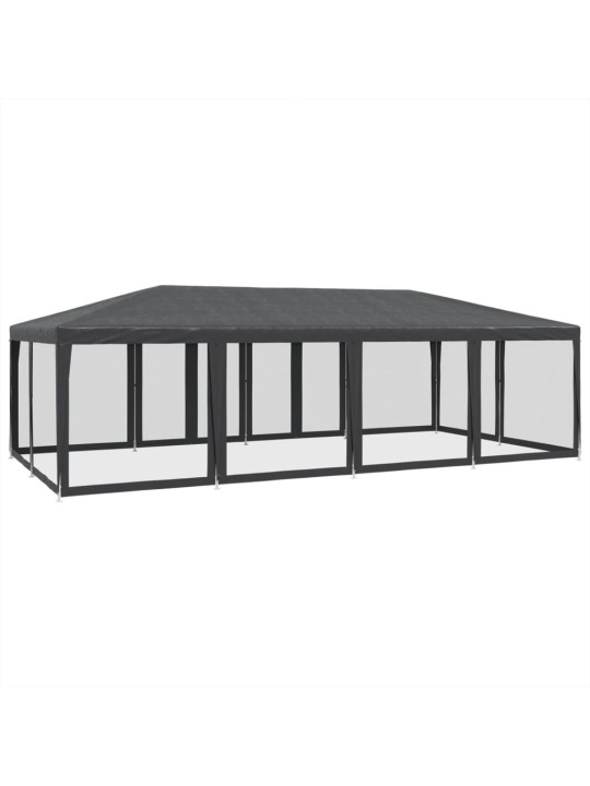 Party stan s 12 síťovanými bočnicemi antracitový 8 x 4 m HDPE