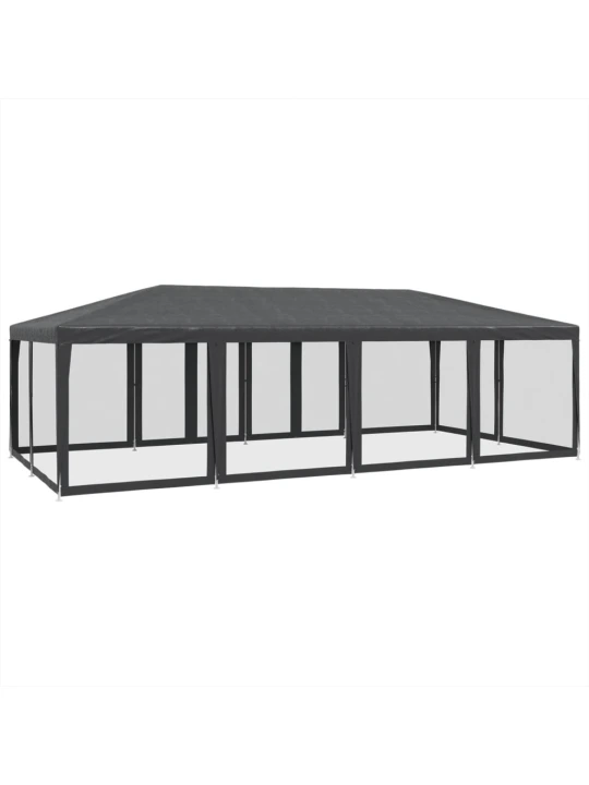 Party stan s 12 síťovanými bočnicemi antracitový 8 x 4 m HDPE
