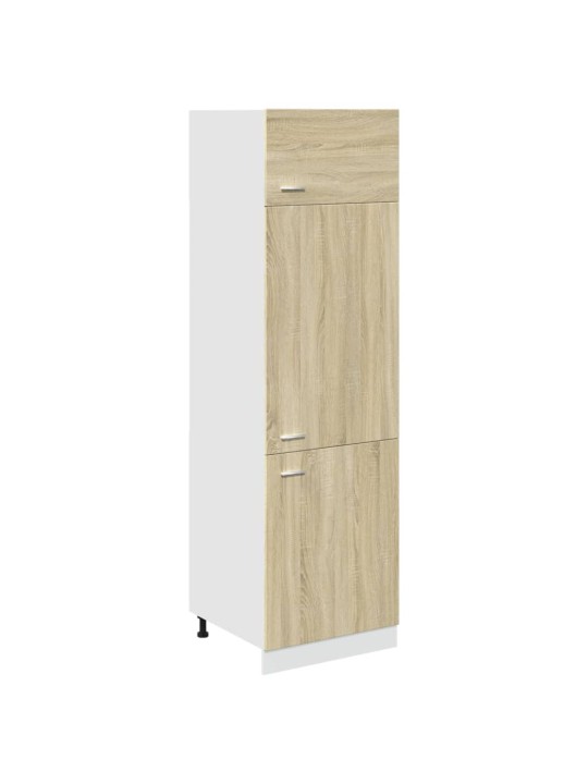 Skříň pro vestavnou lednici dub sonoma 60x57x207 cm dřevotříska