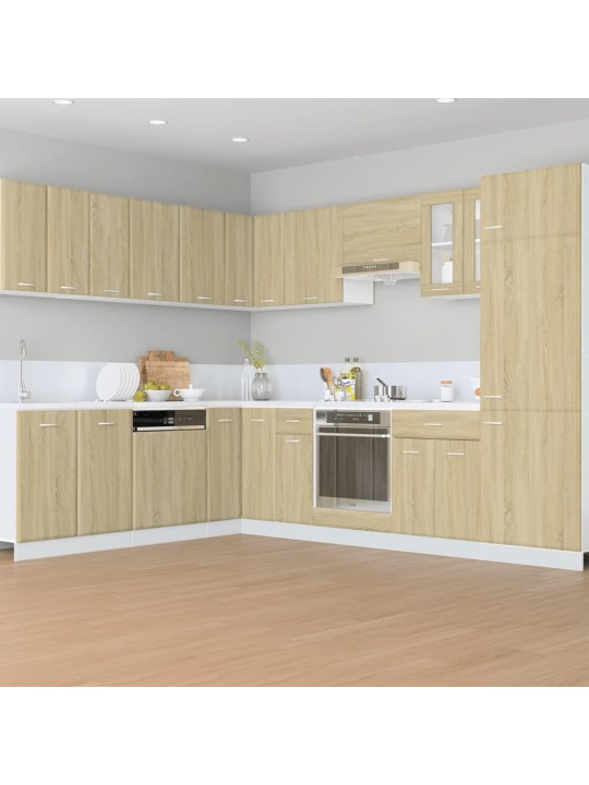 Skříň pro vestavnou lednici dub sonoma 60x57x207 cm dřevotříska