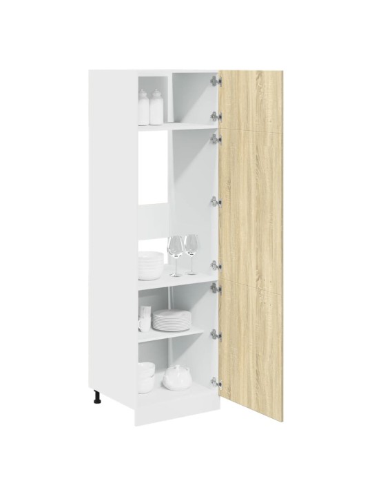 Skříň pro vestavnou lednici dub sonoma 60x57x207 cm dřevotříska