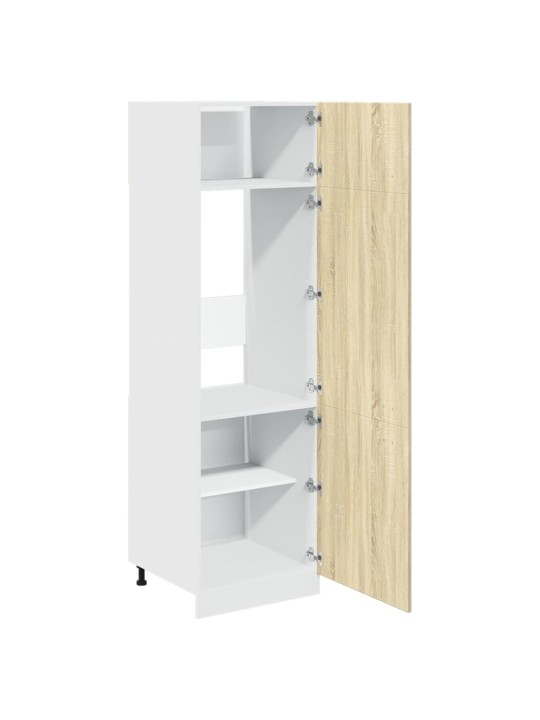 Skříň pro vestavnou lednici dub sonoma 60x57x207 cm dřevotříska