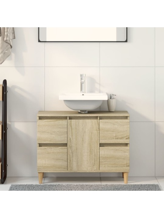 Skříňka pod umyvadlo dub sonoma 80x33x60 cm kompozitní dřevo