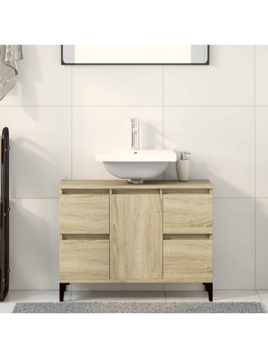 Skříňka pod umyvadlo dub sonoma 80x33x60 cm kompozitní dřevo