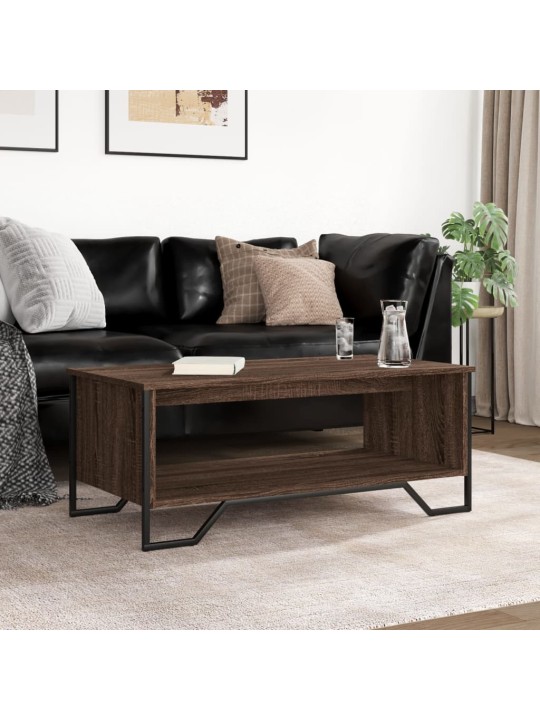 Konferenční stolek hnědý dub 100 x 51 x 40 cm kompozitní dřevo