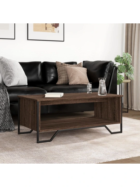 Konferenční stolek hnědý dub 100 x 51 x 40 cm kompozitní dřevo